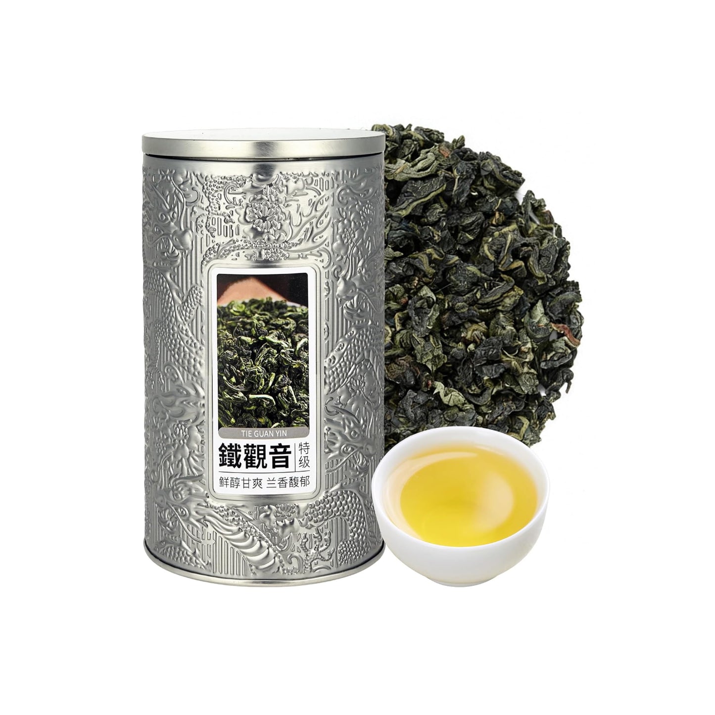 YUNJIAN Tieguanyin Oolong Tea, Oolong Tea Tie Guan Yin Tea Loose Leaf, Chinese Iron Goddess of Mercy High Mountain Ulong Tea with Rich Aromas, Grade AAA Oolong Tea Leaves 5.29Oz/150g