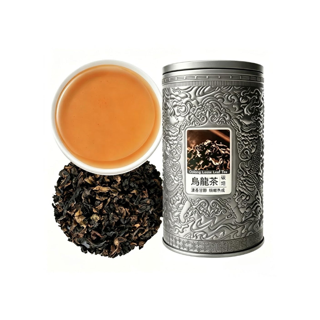 YUNJIAN Roasted Oolong Tea Loose Leaf, High Mountain Black Oolong Tea Leaves with Mellow and Smooth, Oolong Tea with Medium Roasted Flavor, Grade AAA Oolong Tea with Consistent Quality 5.29Oz/150g