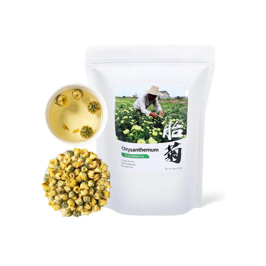YUNJIAN Chrysanthemum Tea, Chinese Chrysanthemum Herbal Flower Tea Loose Leaves, Dried Chrysanthemum Flower with Floral Freshness and Natural Sweetness, Non-GMO, Gluten Free, Caffeine-Free, 3.88 Oz