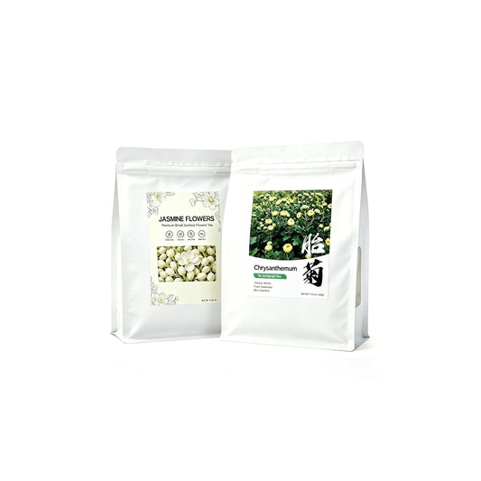 YUNJIAN Dried Jasmine Flowers, Jasmine Buds Tea Loose Leaf, Chrysanthemum Tea, Chinese Chrysanthemum Herbal Flower Tea Loose Leaves, Dried Chrysanthemum Flower